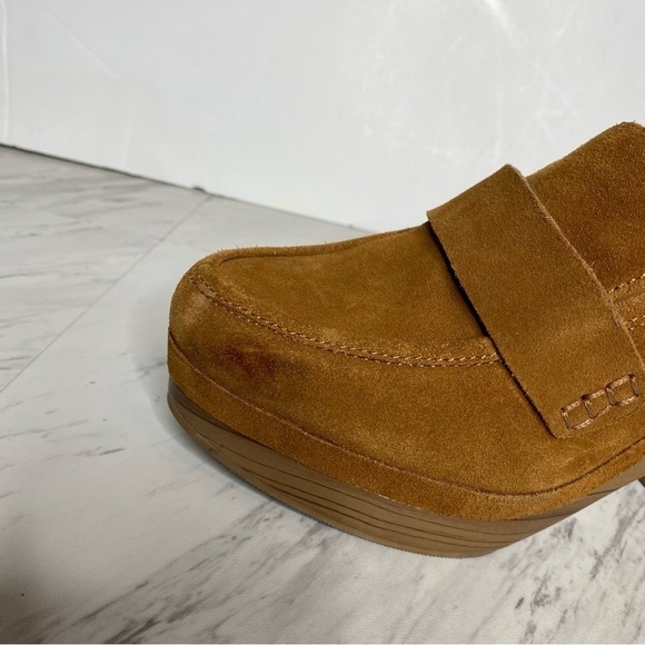 Splendid Vina Brown Suede Heeled Platform Clog 7 1/2 M - Picture 9 of 15